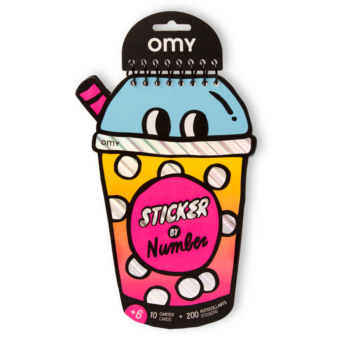 Sticker activiteitenboek by number - Bubble Tea