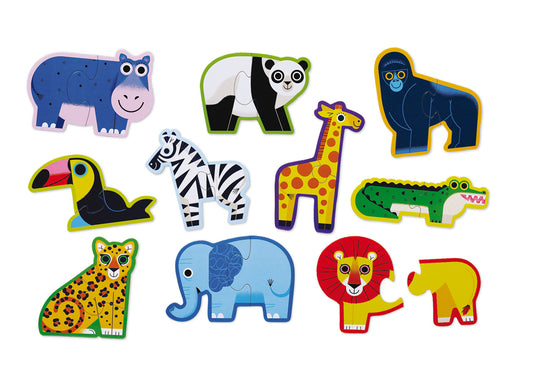 Let's Begin puzzles, 2 stuks - Jungle