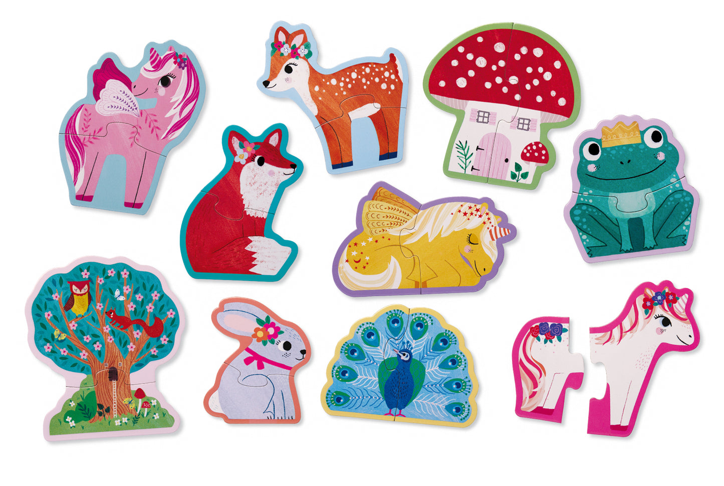 Let's Begin puzzles, 2 stuks - Land van betovering