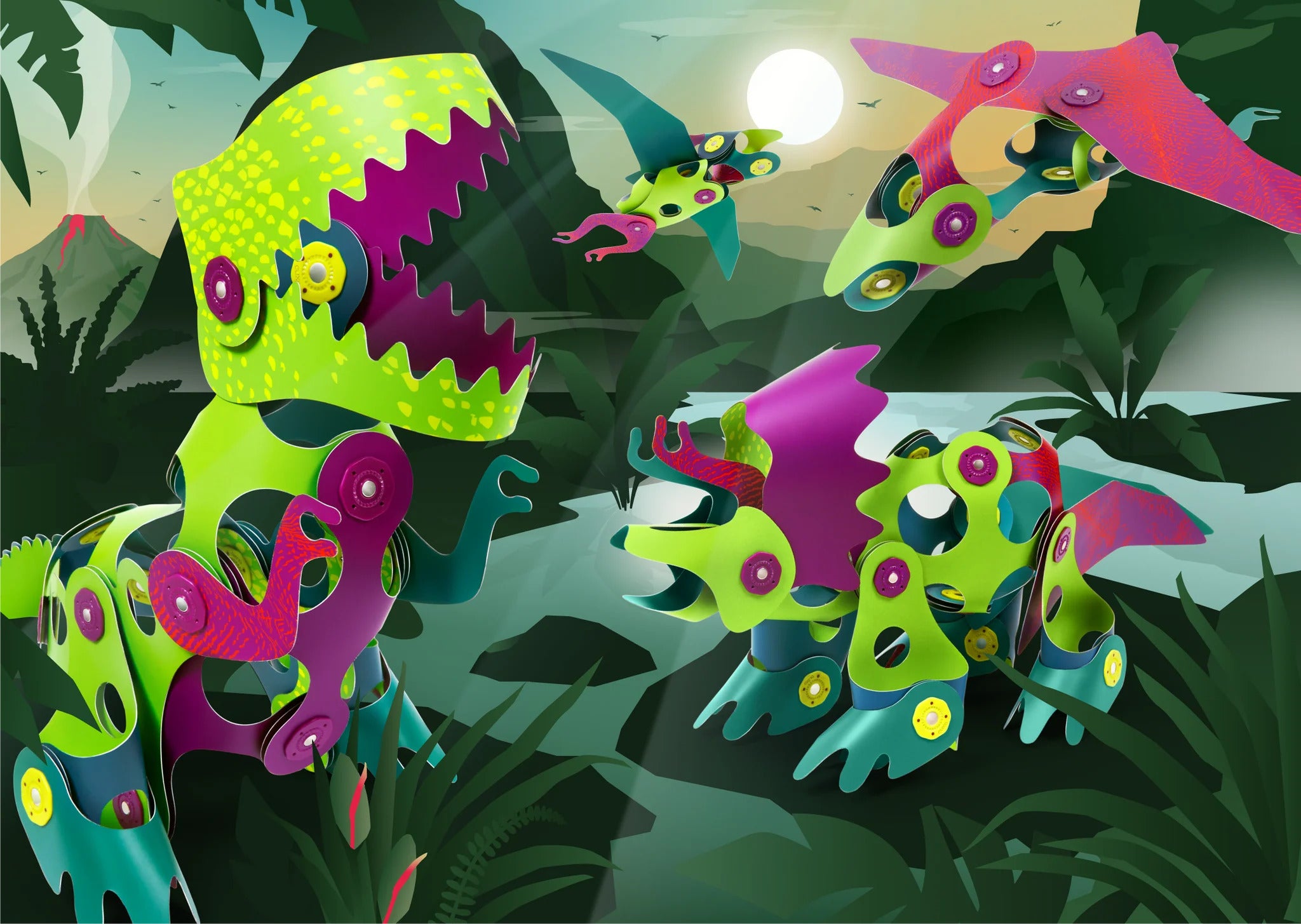 Clixo | Dino Series - Dino Adventure Pack