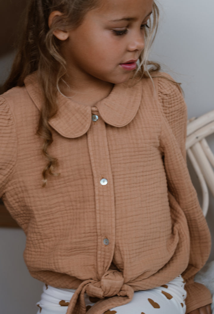 Navy Natural - Faye Blouse mousseline