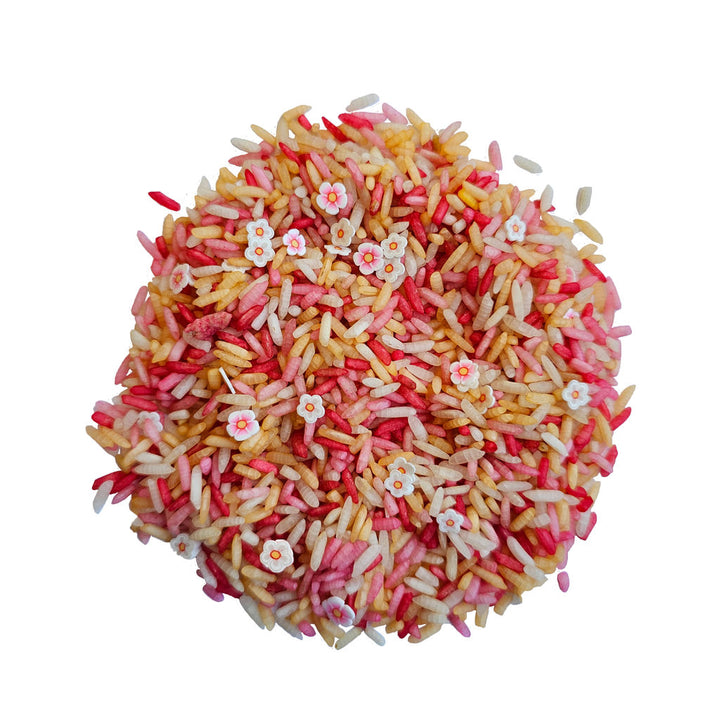 Speelrijst pink flower mix