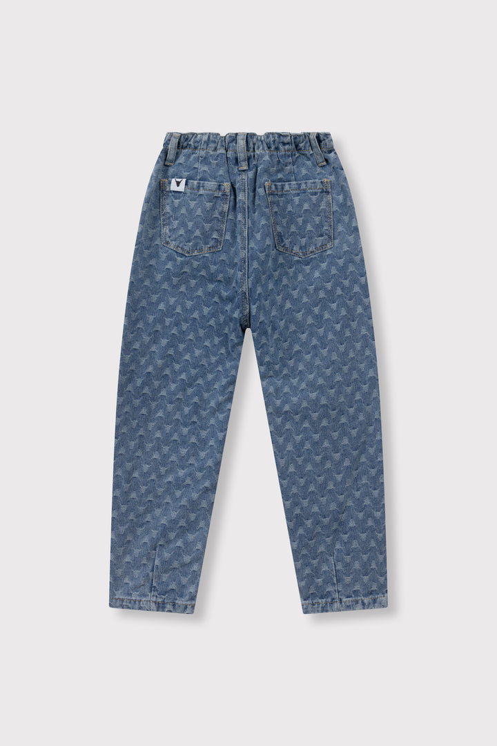 TAPERED BULL DENIM PANTS