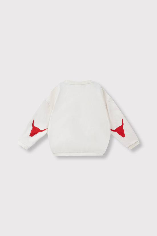 KIDS KNITTED BULL SLEEVE SWEATER