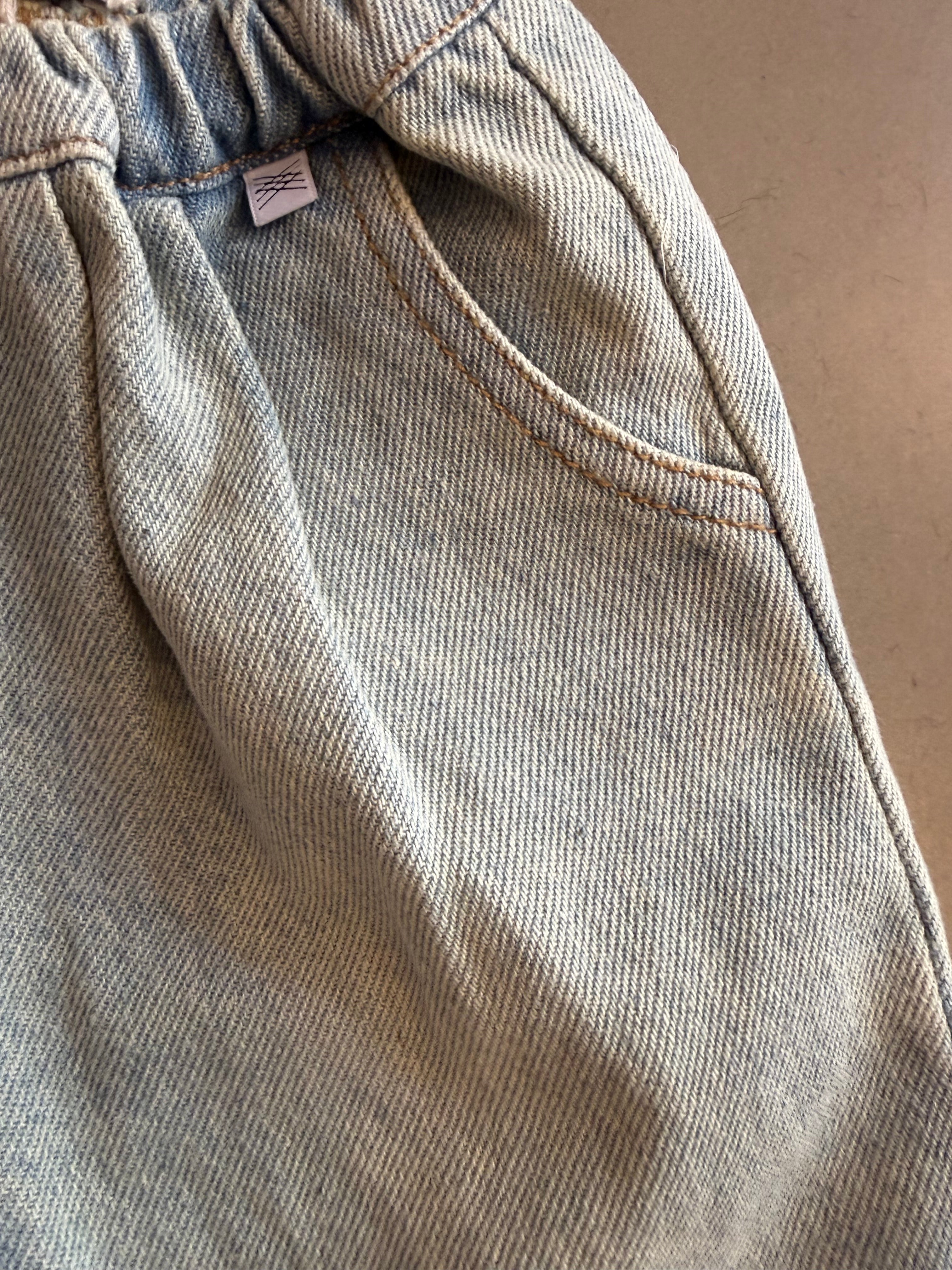 Denim woven pants