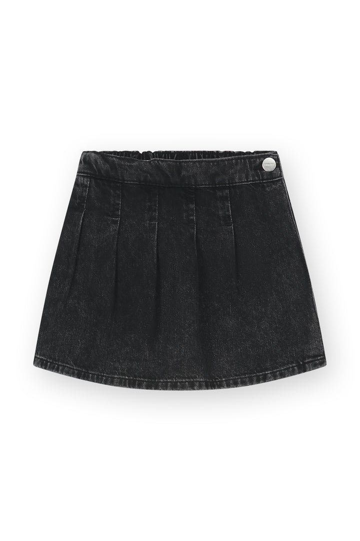 Denim Skort With Overlayer