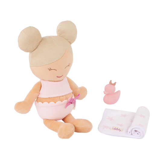 PRE-ORDER Plush Girl Bath Doll & Accessory