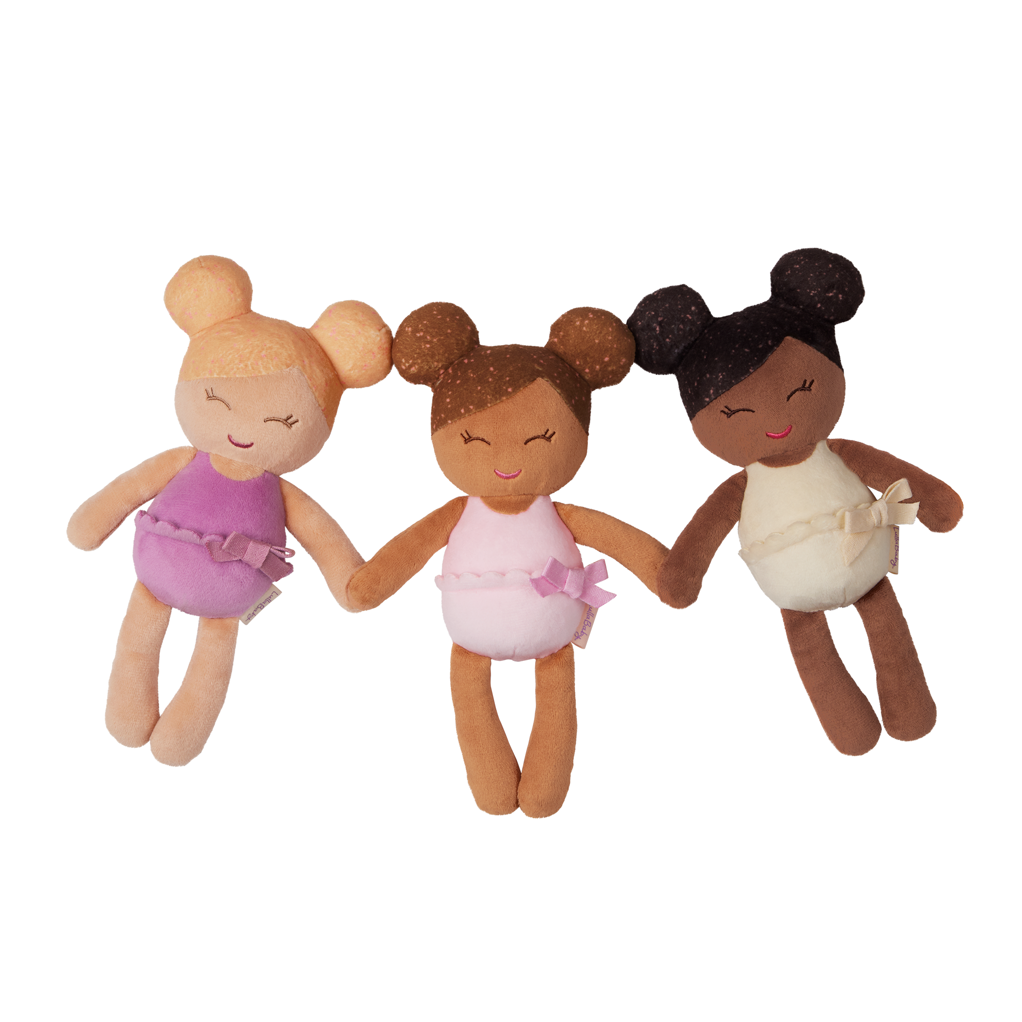 3 Baby Bath Dolls in a Basket Playset