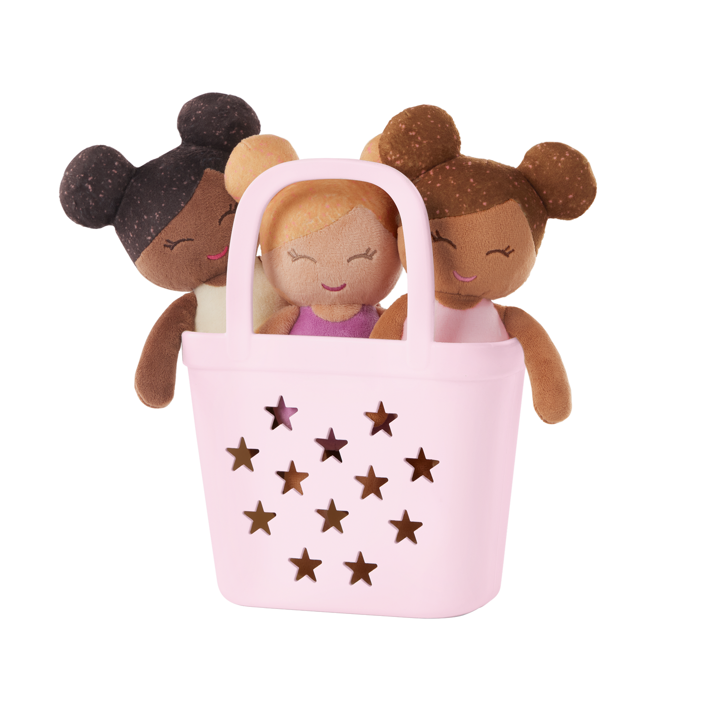 3 Baby Bath Dolls in a Basket Playset