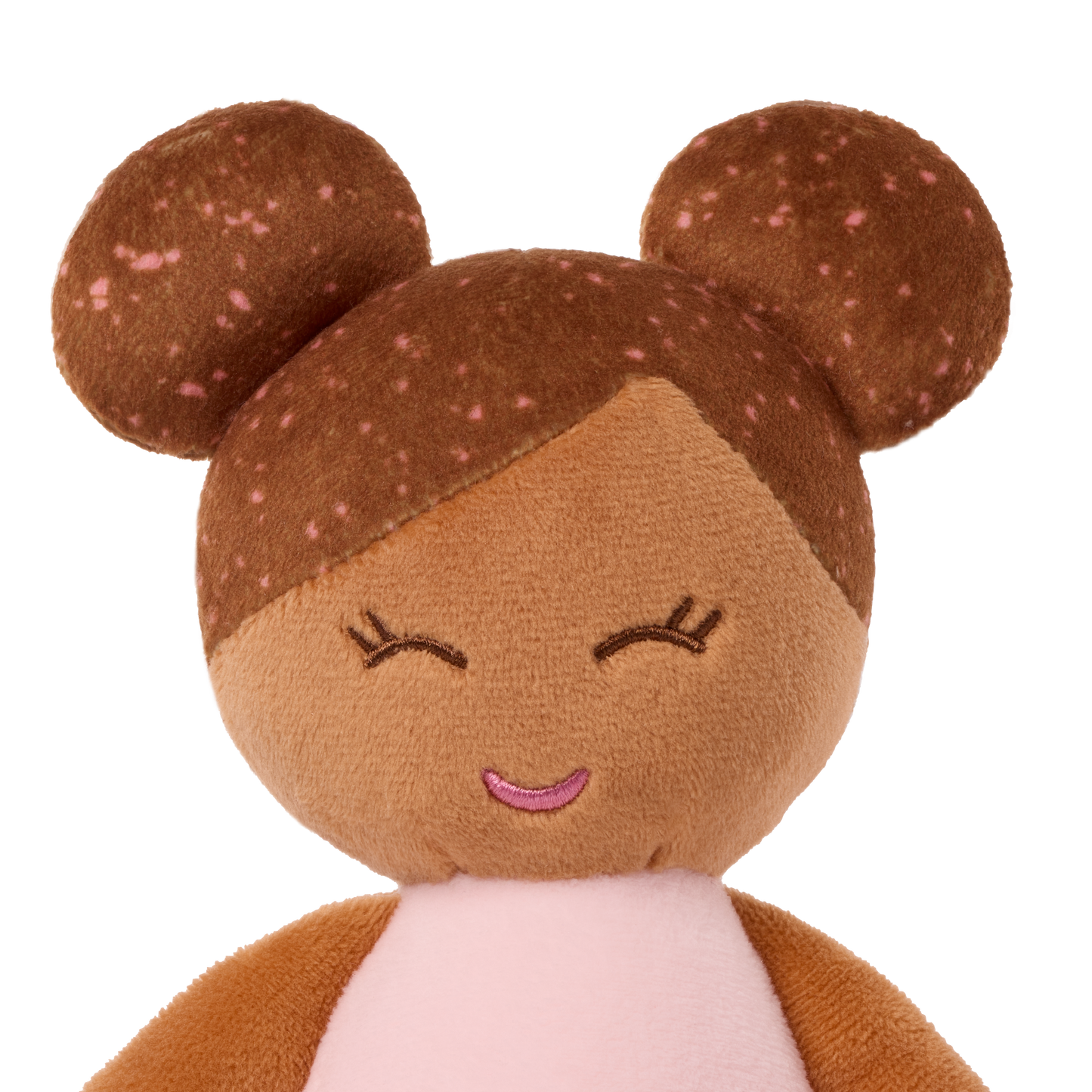 Small plush bath doll brown hair