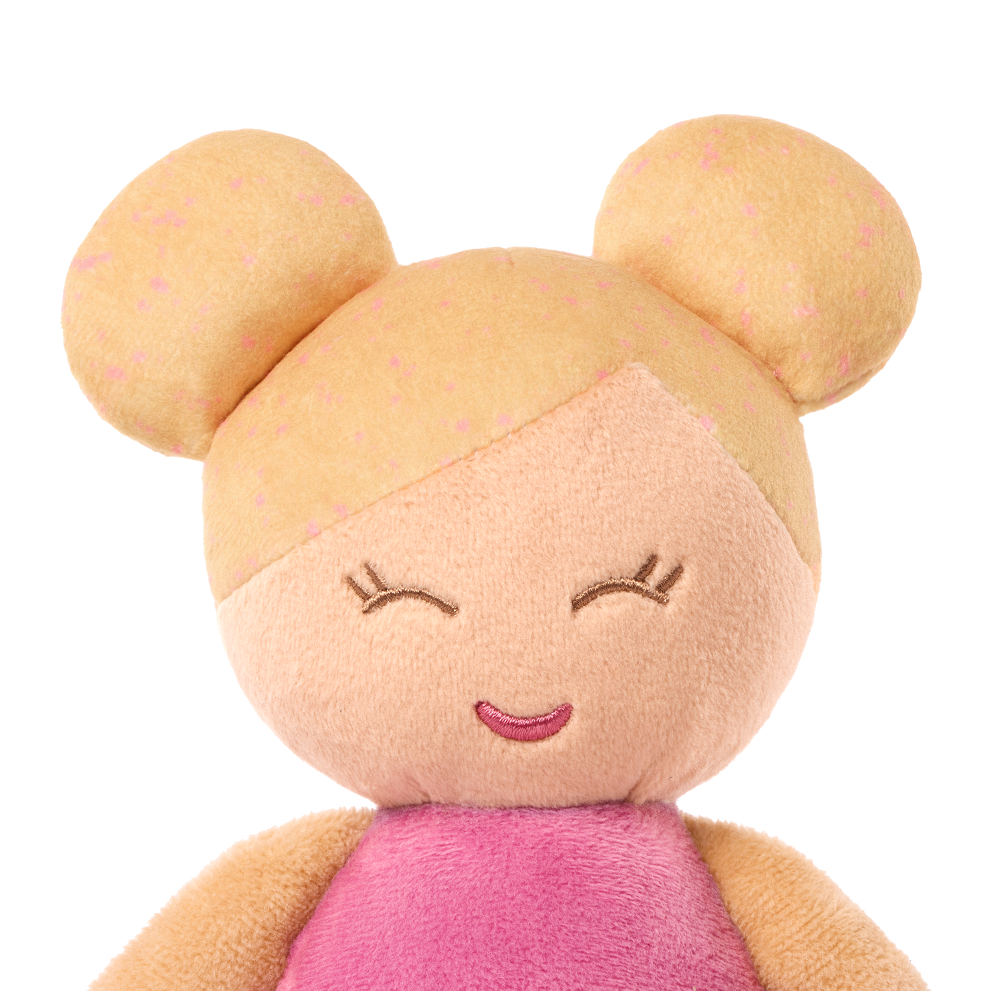 Small plush bath doll blond hair