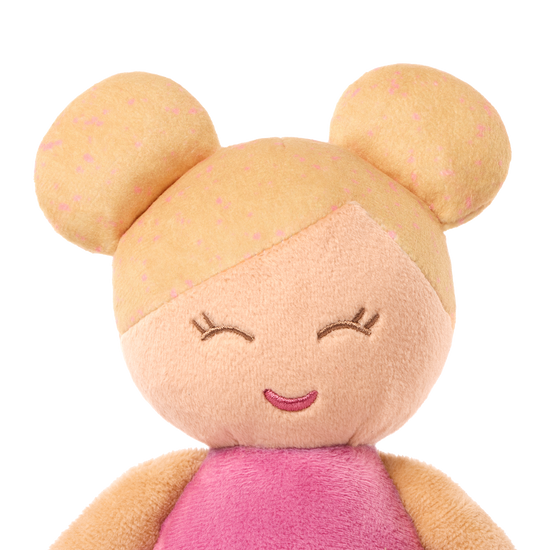 Small plush bath doll blond hair