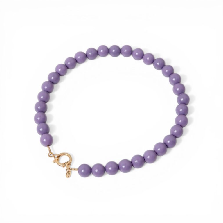 Necklace - Bold Beads Purple