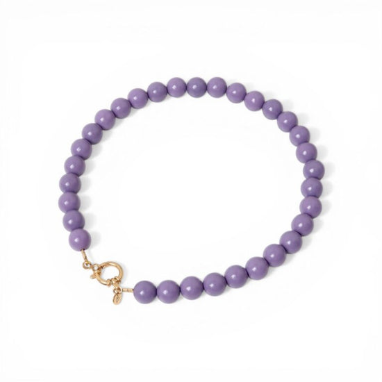 Necklace - Bold Beads Purple