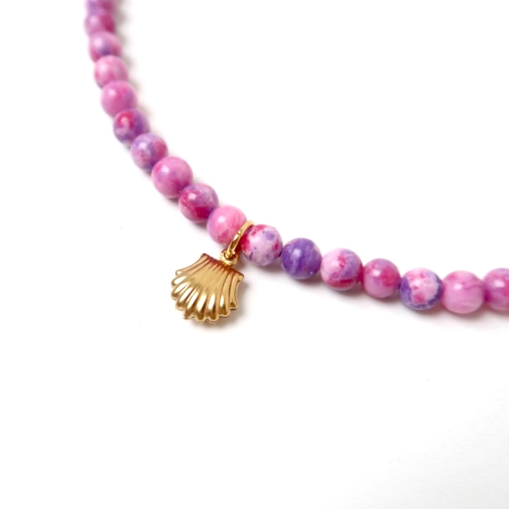Necklace - Purple Fuchsia Shell