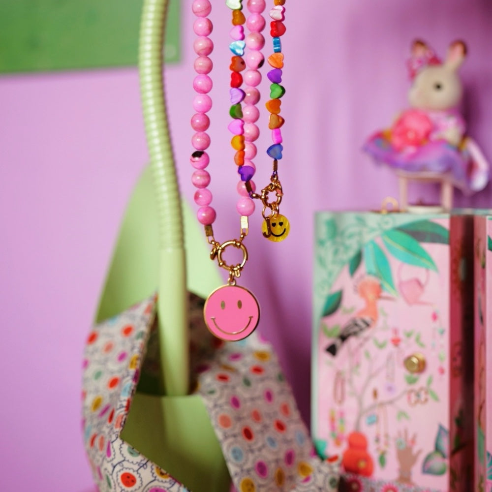 Necklace - Pink Beads