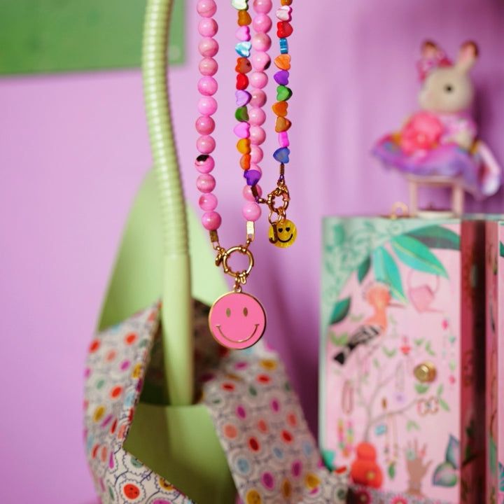 Necklace - Pink Beads