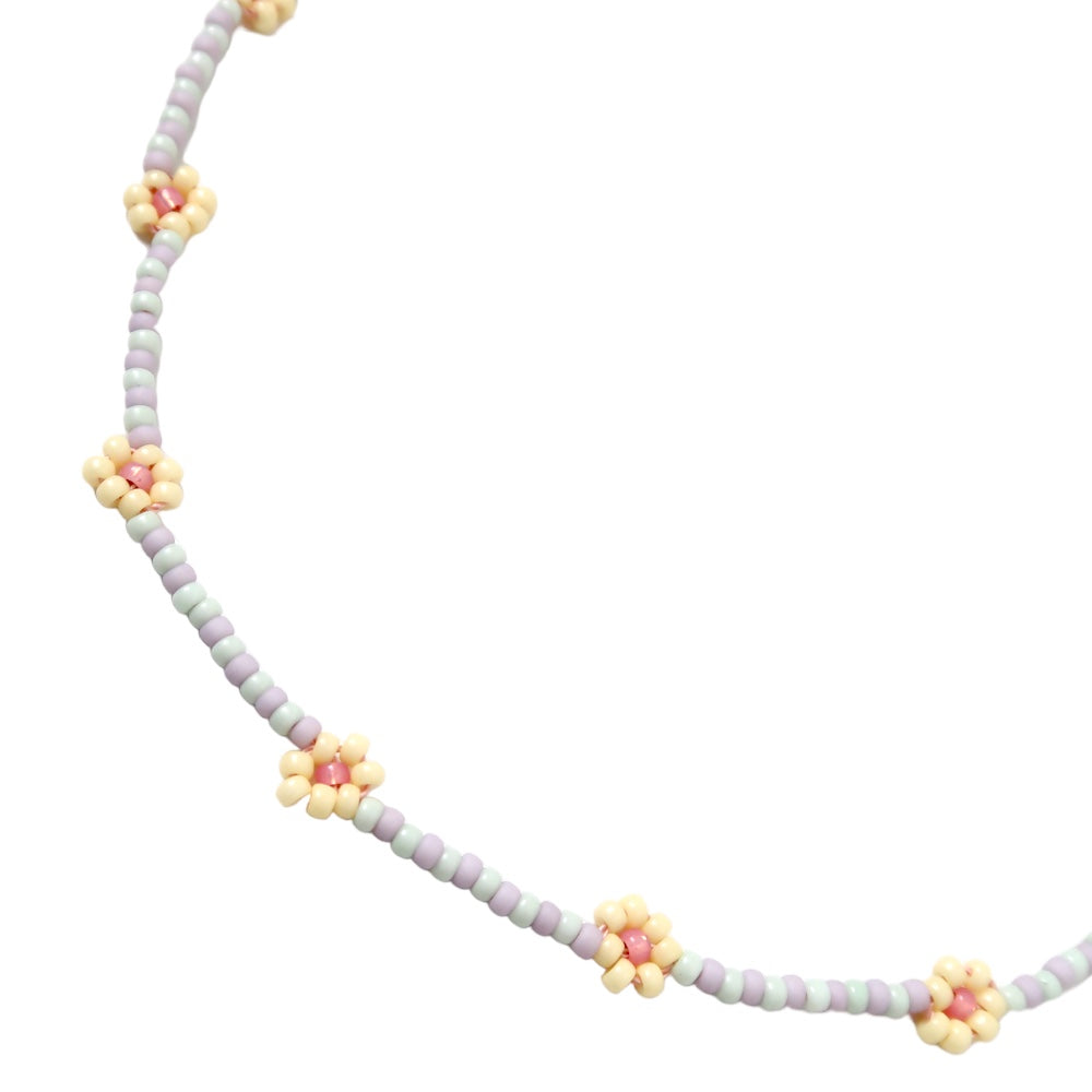 Necklace - Daisy Sunshine mint/lila