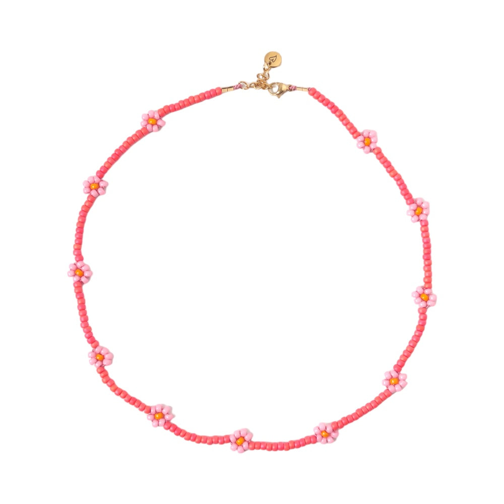 Necklace - Daisy pink