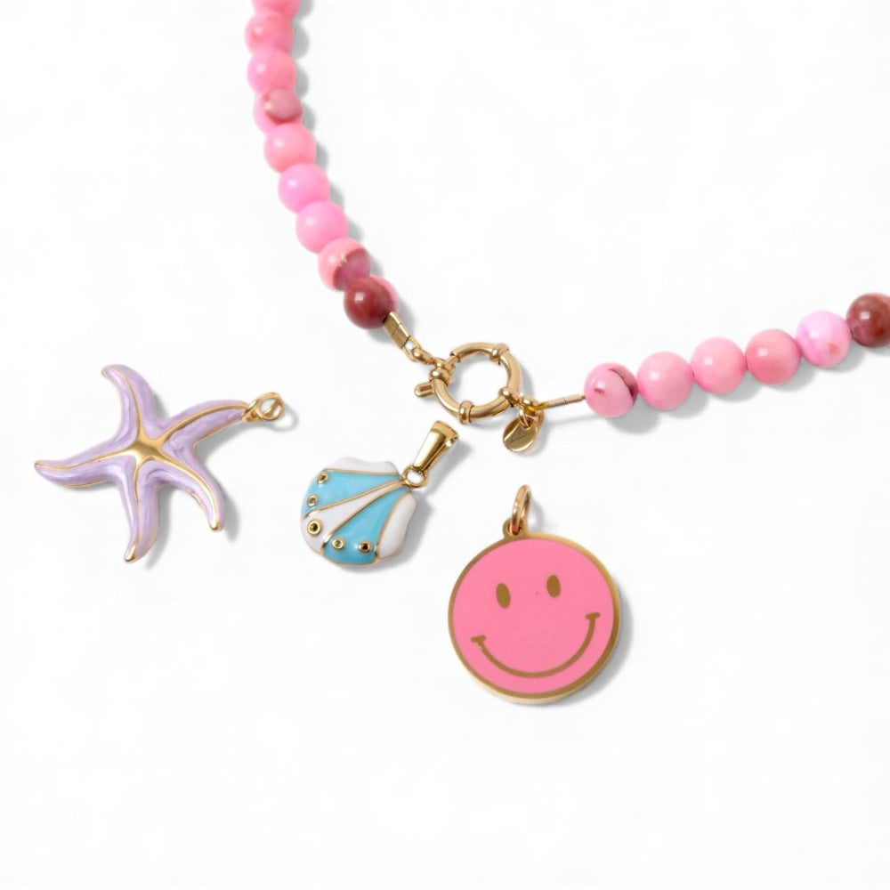 Charm - Big Smiley pink