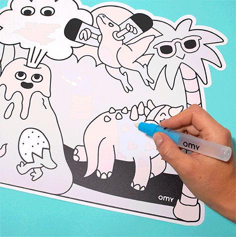 Magic water placemat - Dino
