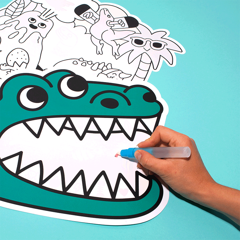 Magic water placemat - Dino