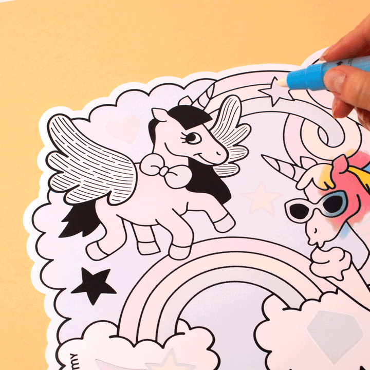Magic water placemats - Unicorn