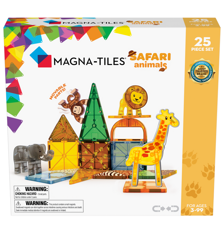 MagnaTiles Safari Animals 25-Piece Set