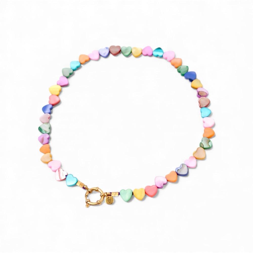 Necklace - Seashelly big hearts