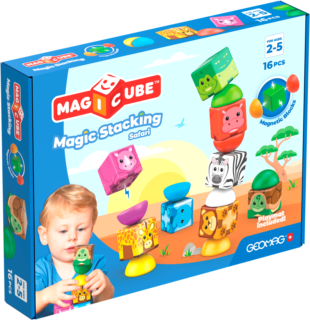 Geomag Magicube Blocks Stacking Safari 16