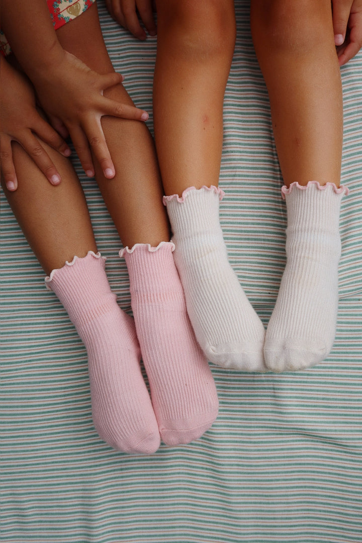 2-pack Rib Frill Socks