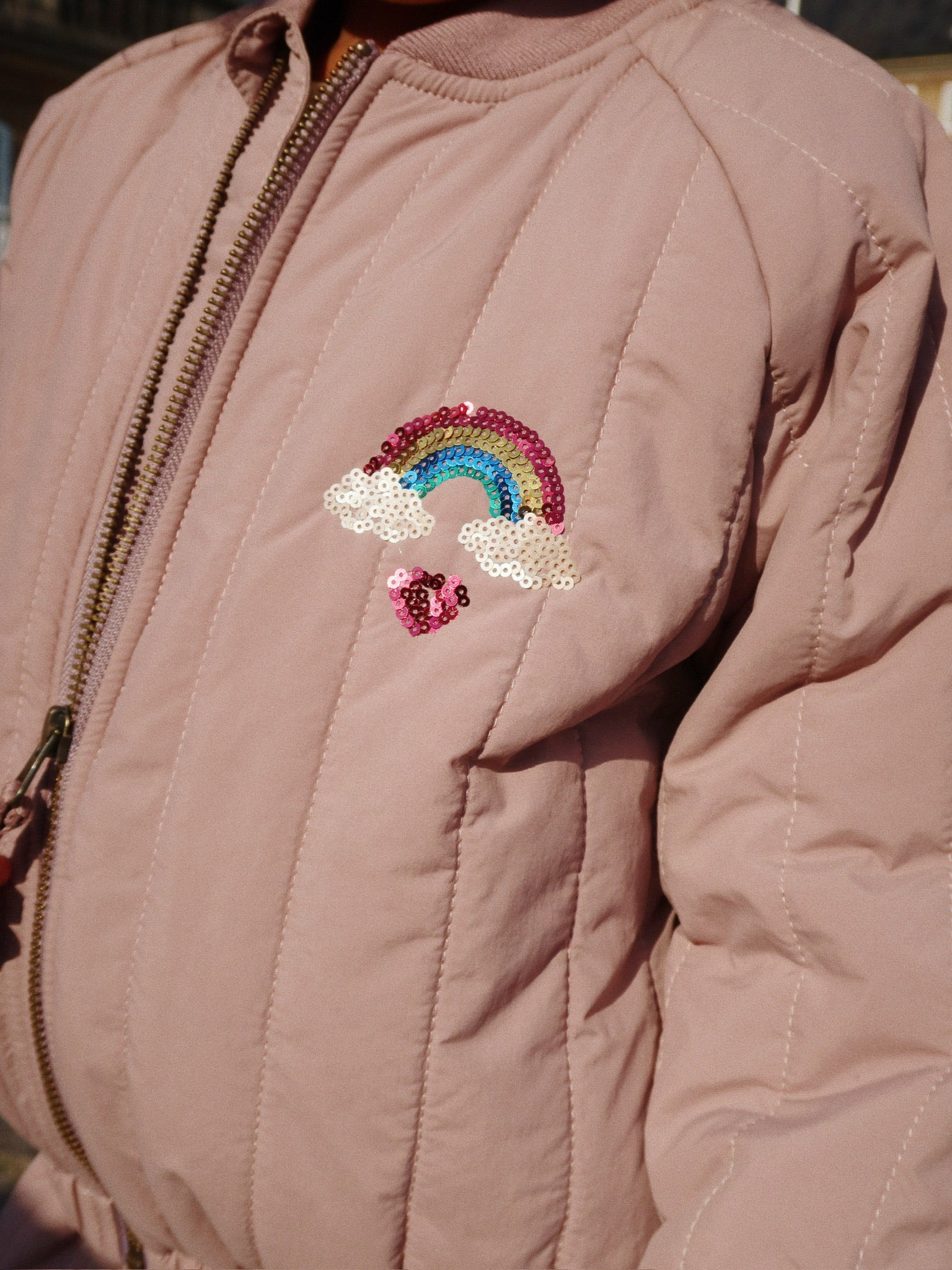 Juno Sequin Bomber Jacket