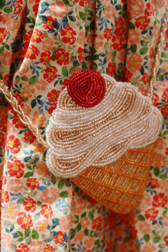 BEADED ICE CREAM STRAP WALLET