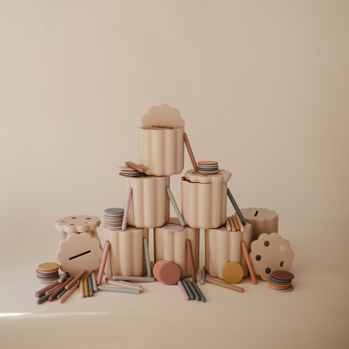 Mushie - Coin & Tube Sorting Set