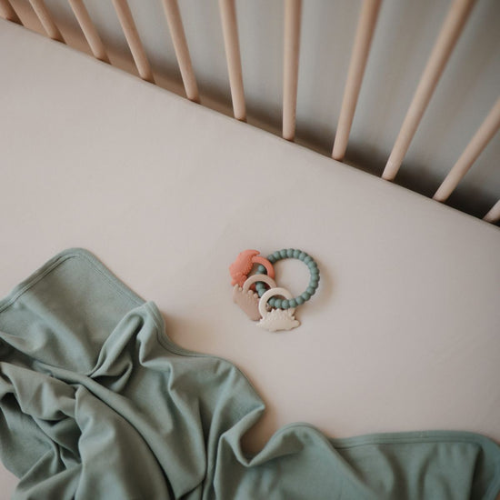 Mushie - Dino Teething Ring