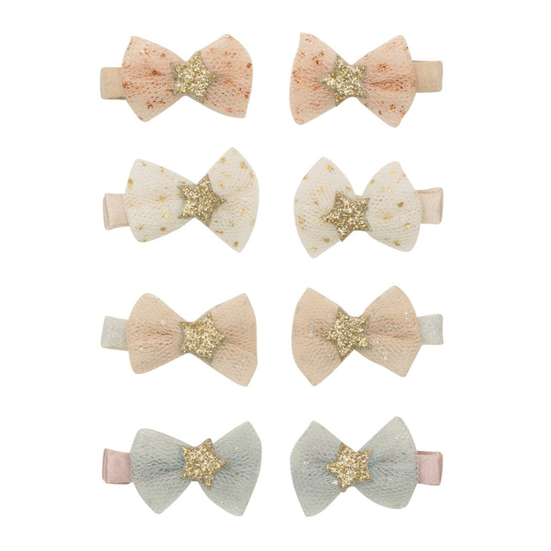 TUTU BOW MINI CLIPS 8 st.
