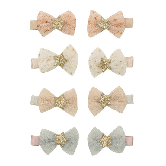 TUTU BOW MINI CLIPS 8 st.
