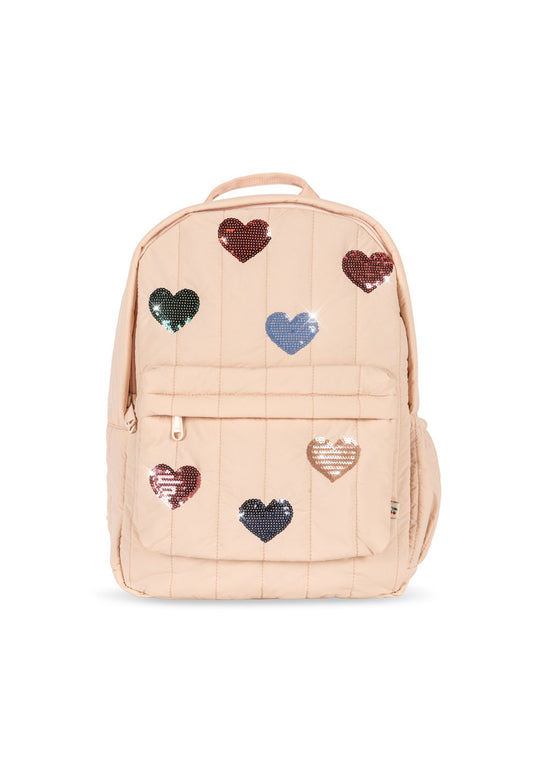 JUNO QUILTED SEQUIN BACKPACK MIDI