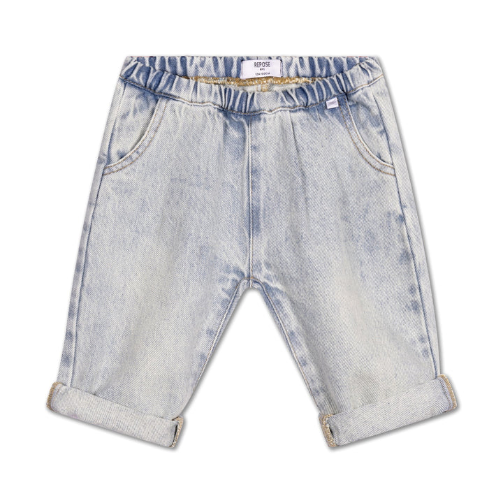 Denim woven pants