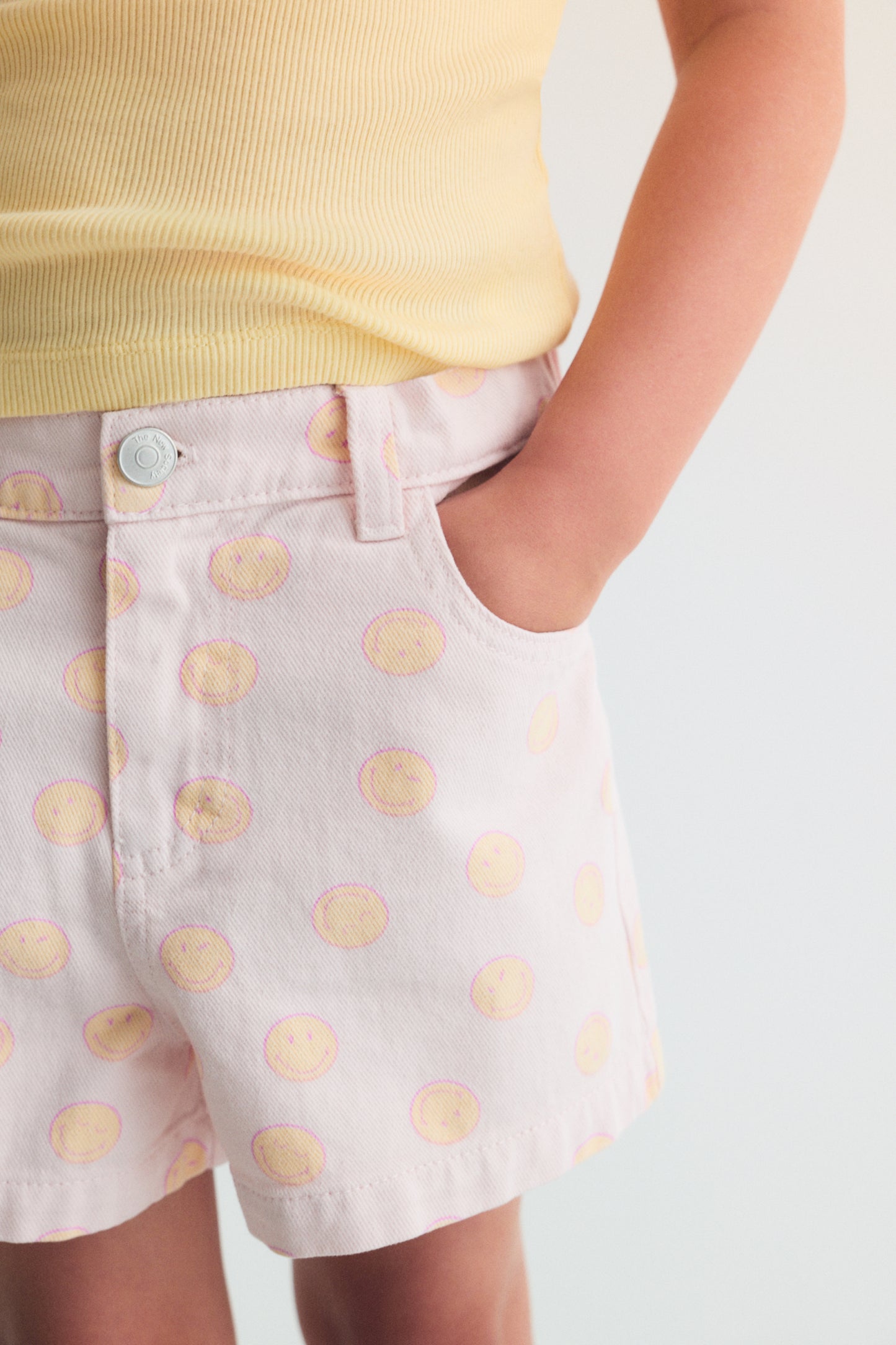 Smiley Denim Short Smiley Print
