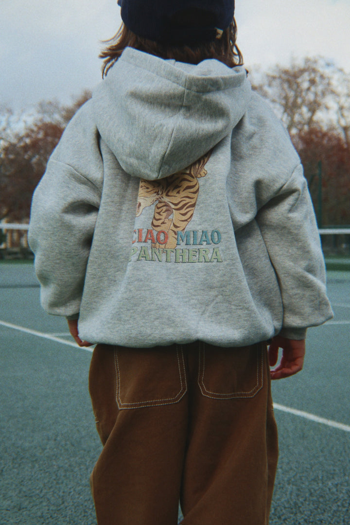 LOU SWEAT ZIP HOOD GOTS