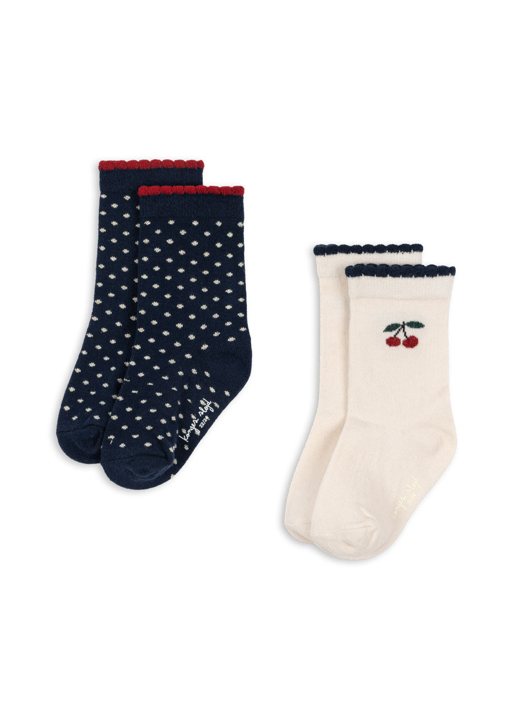 2 PACK CHERRY DOT SOCKS
