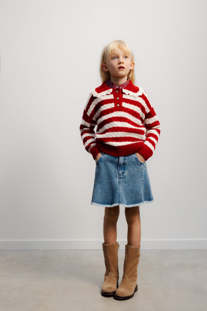Ridge Denim Skirt