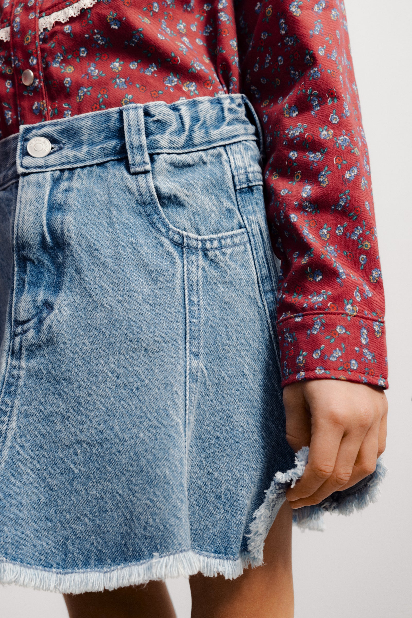 Ridge Denim Skirt